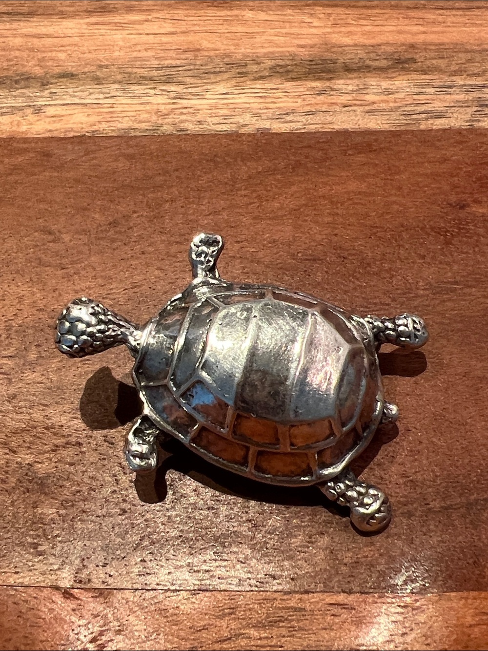 Vintage Sterling Silver Turtle Brooch